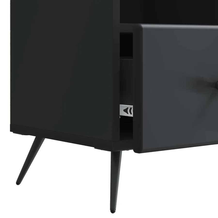 Meuble TV avec tiroir Noir 102 x 34,5 x 50 cm Bois d'ingénierie - 9