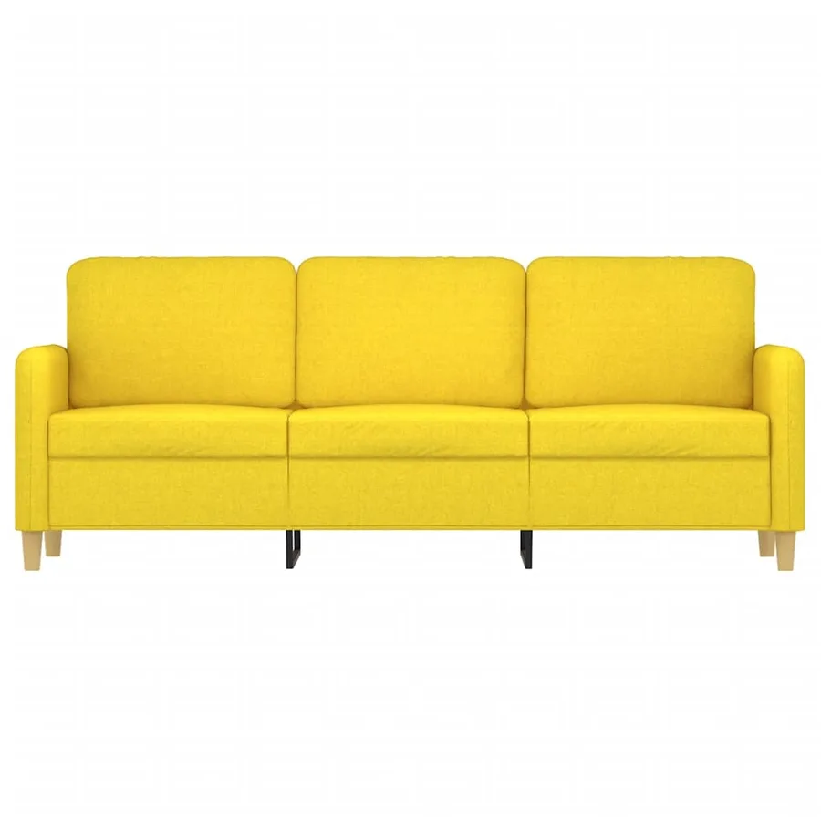 Canapé à 3 places Jaune clair 180 cm Tissu - 3