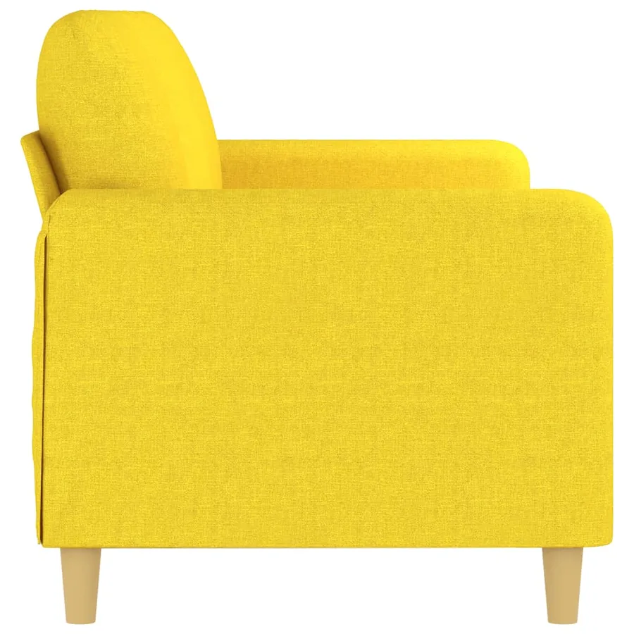 Canapé à 3 places Jaune clair 180 cm Tissu - 4