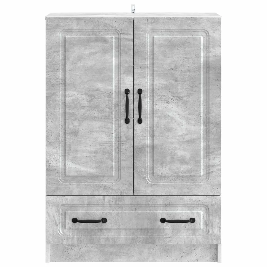Buffet Gris béton 66 x 34,5 x 92 cm Bois d'ingénierie - 5