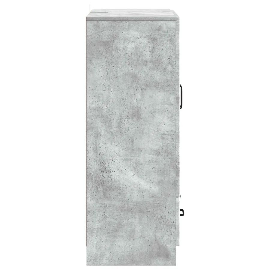 Buffet Gris béton 66 x 34,5 x 92 cm Bois d'ingénierie - 6
