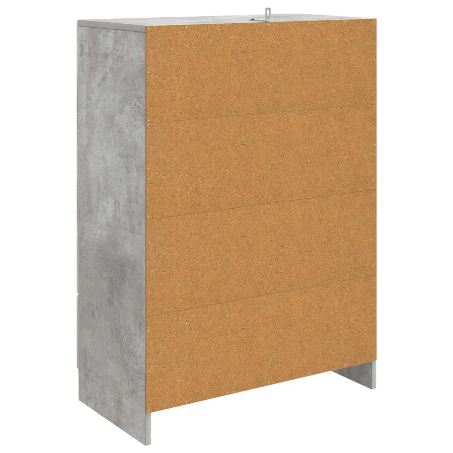 Buffet Gris béton 66 x 34,5 x 92 cm Bois d'ingénierie - 7