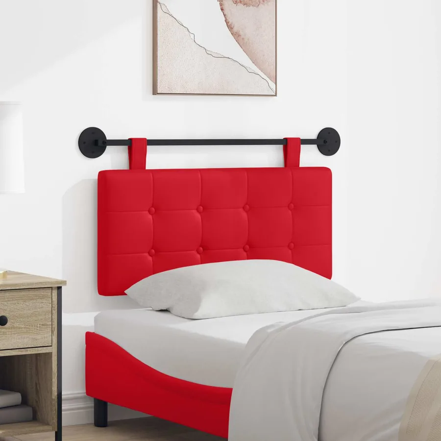 Tête de lit suspendue Rouge Simili cuir
