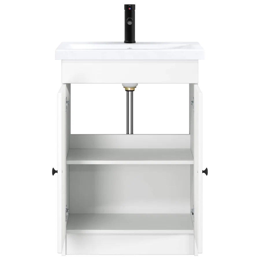 Ensemble de mobilier de salle de bain Blanc 56 x 37,5 x 81 cm - 3