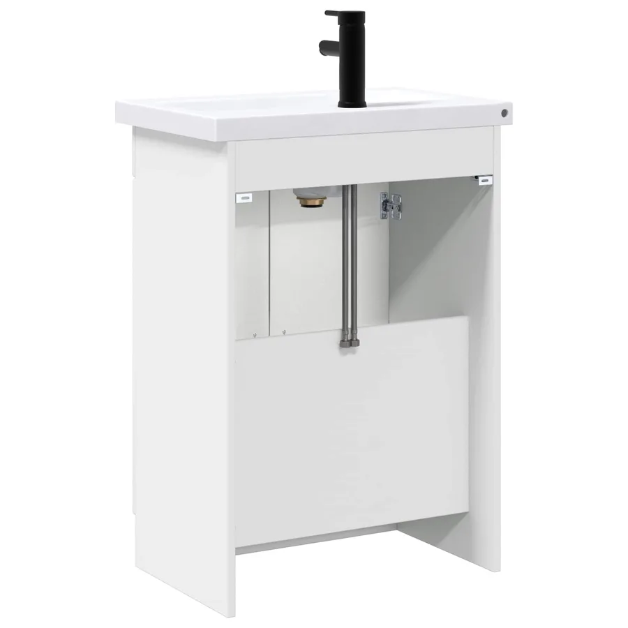 Ensemble de mobilier de salle de bain Blanc 56 x 37,5 x 81 cm - 7