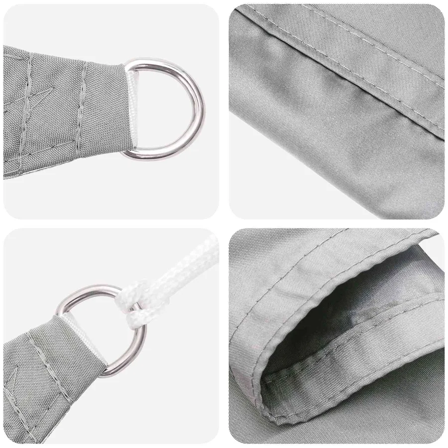 Voile d'ombre Gris clair 6 x 2,5 m 100 % polyester Oxford - 4
