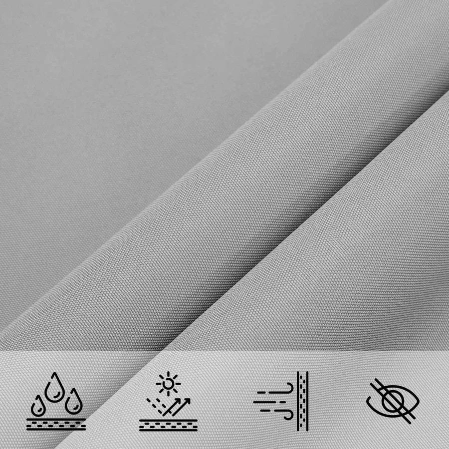 Voile d'ombre Gris clair 6 x 2,5 m 100 % polyester Oxford - 6