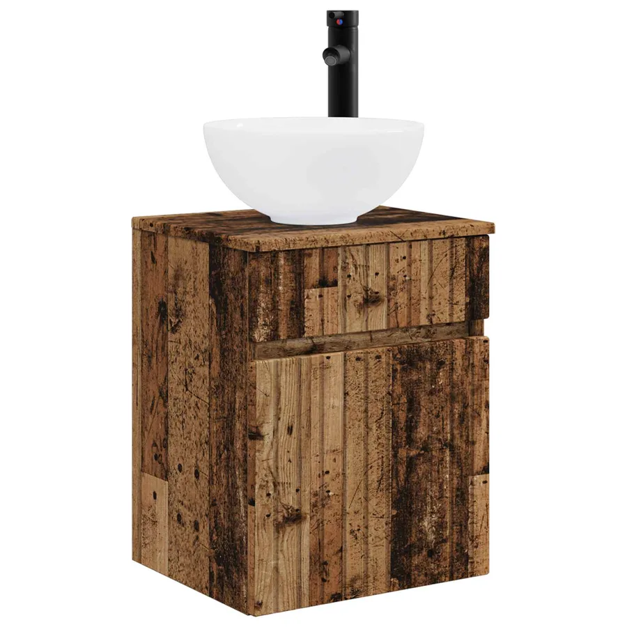 Meuble de lavabo mural Bois ancien 39 x 41 x 64,5 cm - 2