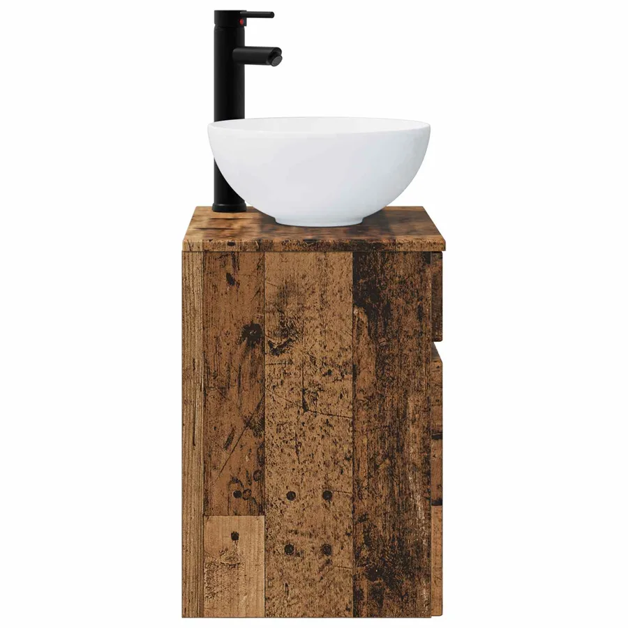 Meuble de lavabo mural Bois ancien 39 x 41 x 64,5 cm - 3