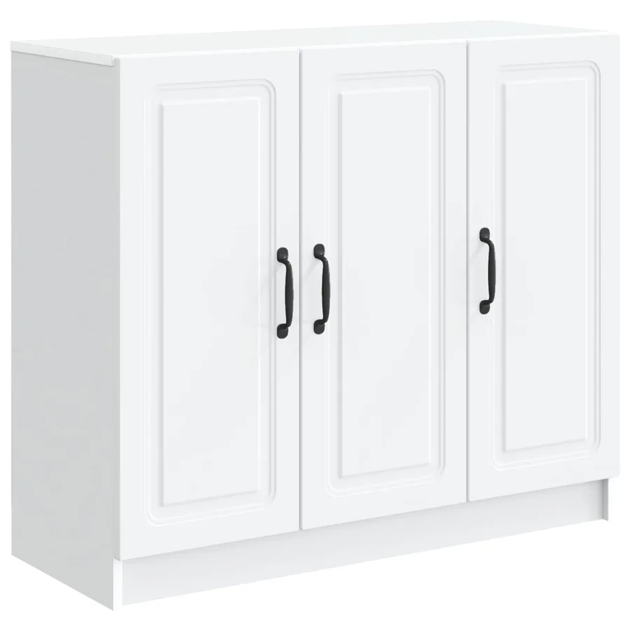 Buffet Blanc 89 x 34,5 x 77 cm Bois d'ingénierie - 2