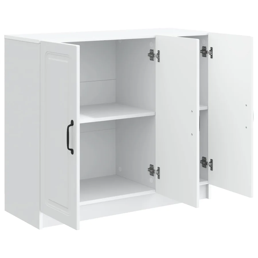 Buffet Blanc 89 x 34,5 x 77 cm Bois d'ingénierie - 5