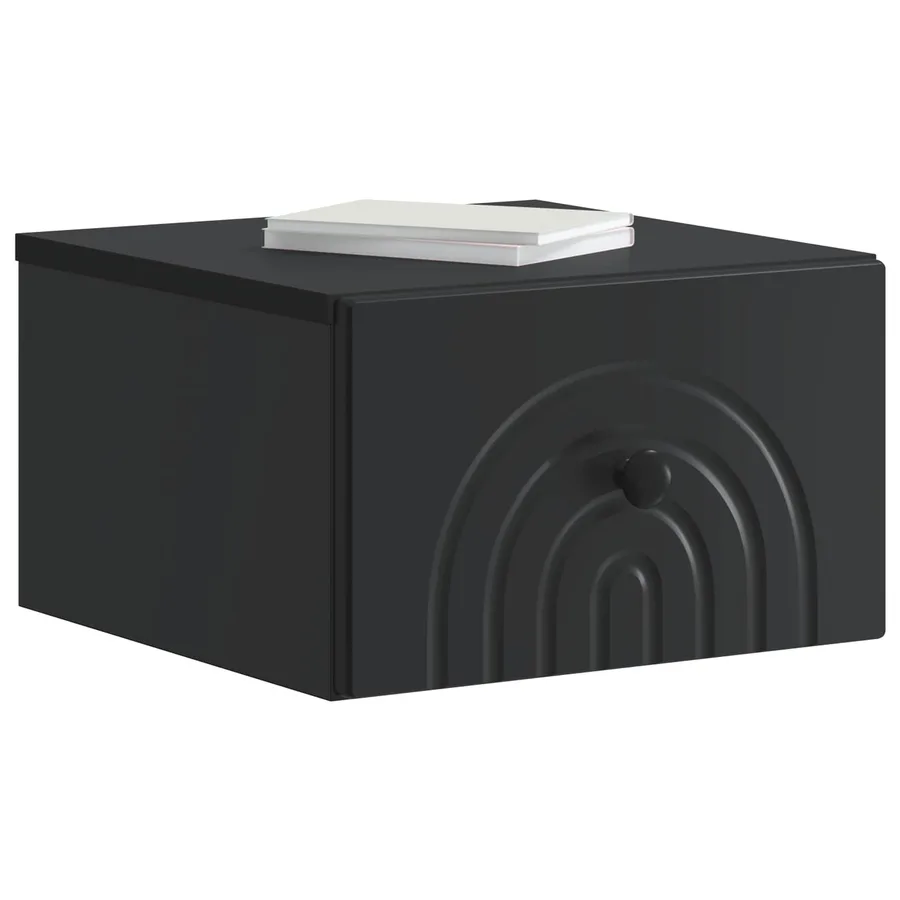 Cabinet de chevet mural 2 pcs Noir 33 x 34,5 x 20 cm - 3