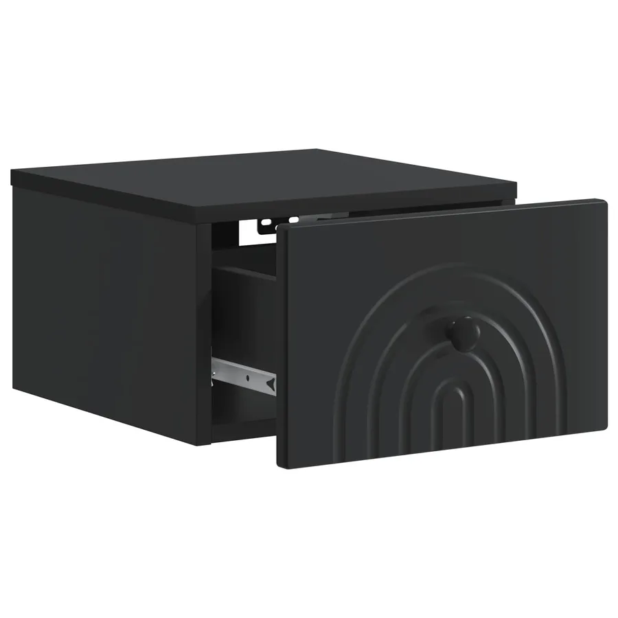 Cabinet de chevet mural 2 pcs Noir 33 x 34,5 x 20 cm - 6