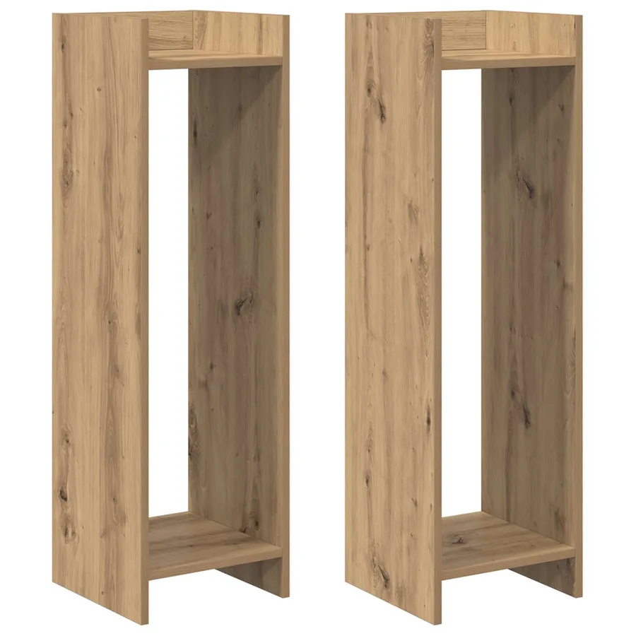 Support de Plante 2 pc Chêne Artisanal 30 x 30 x 100 cm - 2