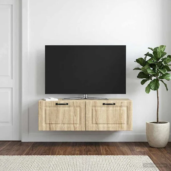 Meuble TV mural Chêne Sonoma 98 x 31 x 30 cm Bois d'ingénierie