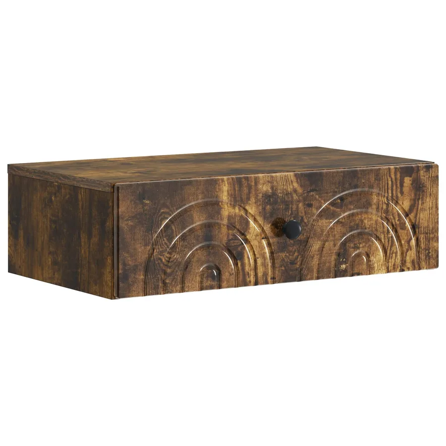 Table d'appoint murale Chêne fumé 59 x 34,5 x 17 cm - 2