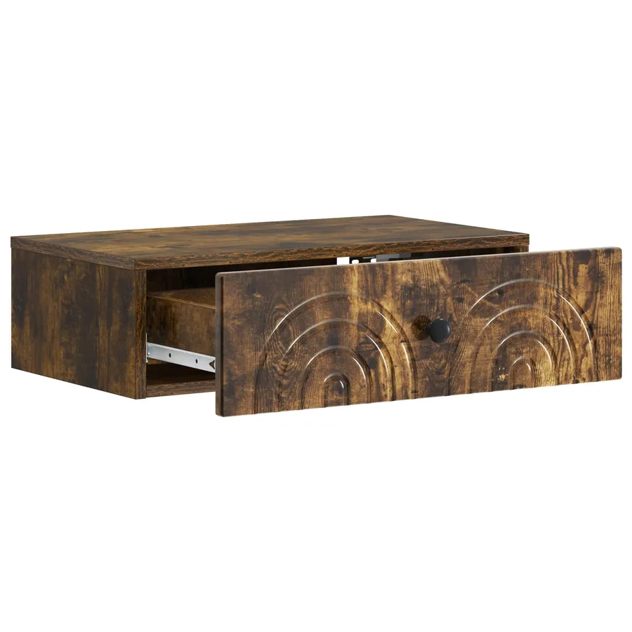 Table d'appoint murale Chêne fumé 59 x 34,5 x 17 cm - 4