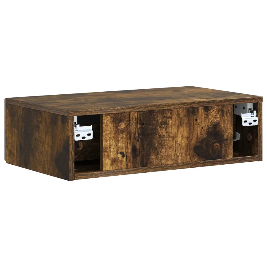 Table d'appoint murale Chêne fumé 59 x 34,5 x 17 cm - 7
