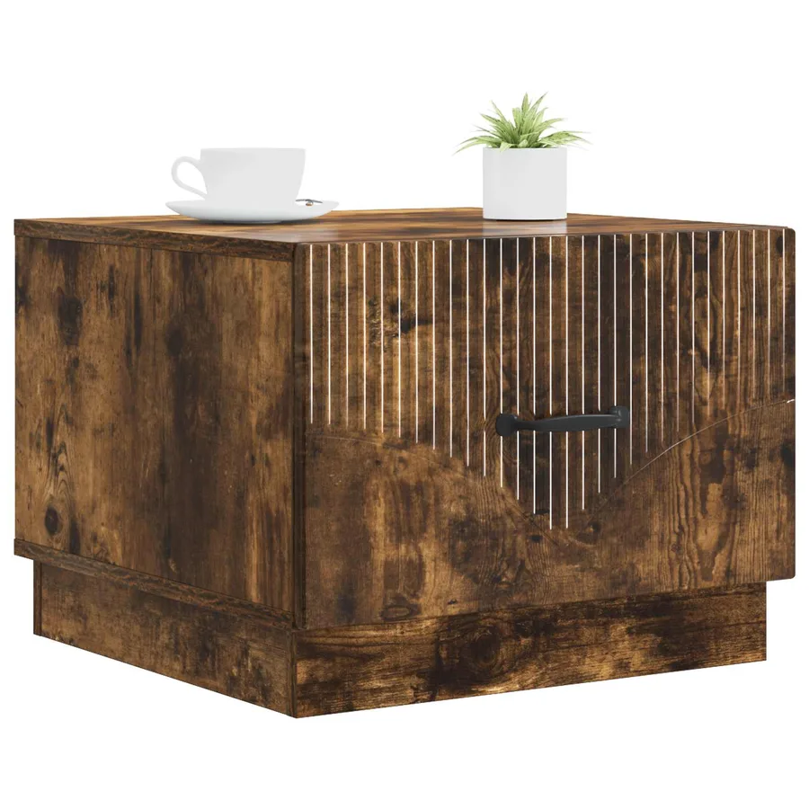 Table basse Chêne fumé 49 x 50 x 37 cm Bois d'ingénierie - 3