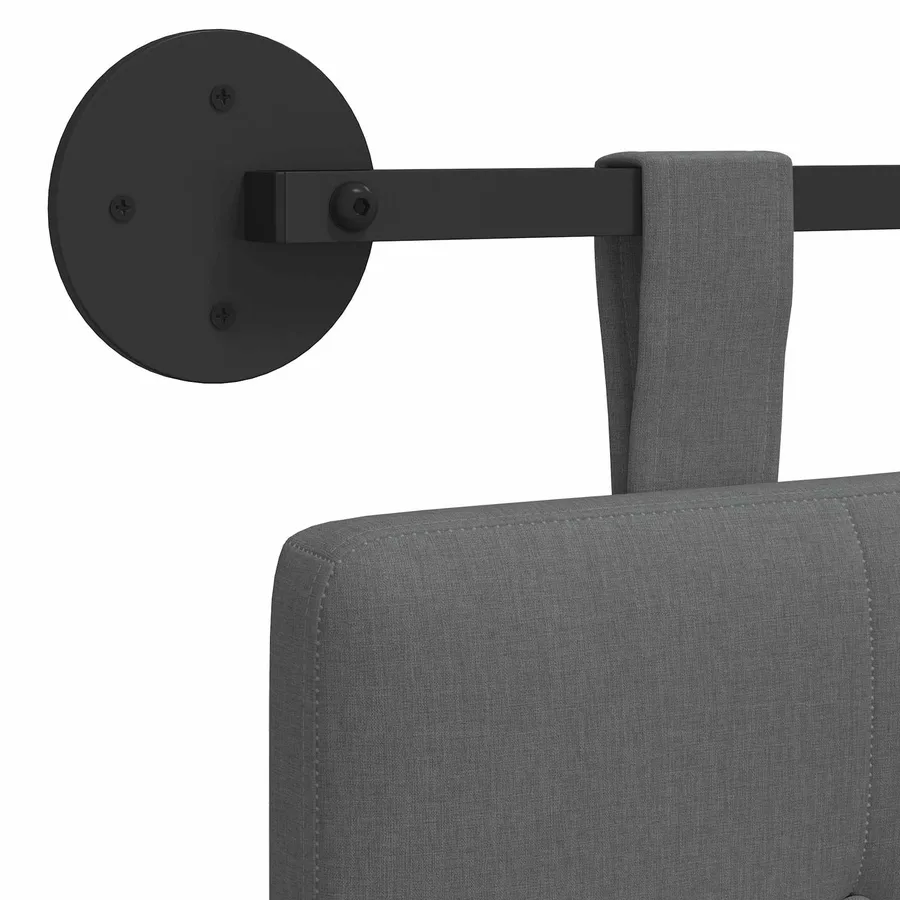 Tête de lit suspendue Gris foncé Tissu - 9