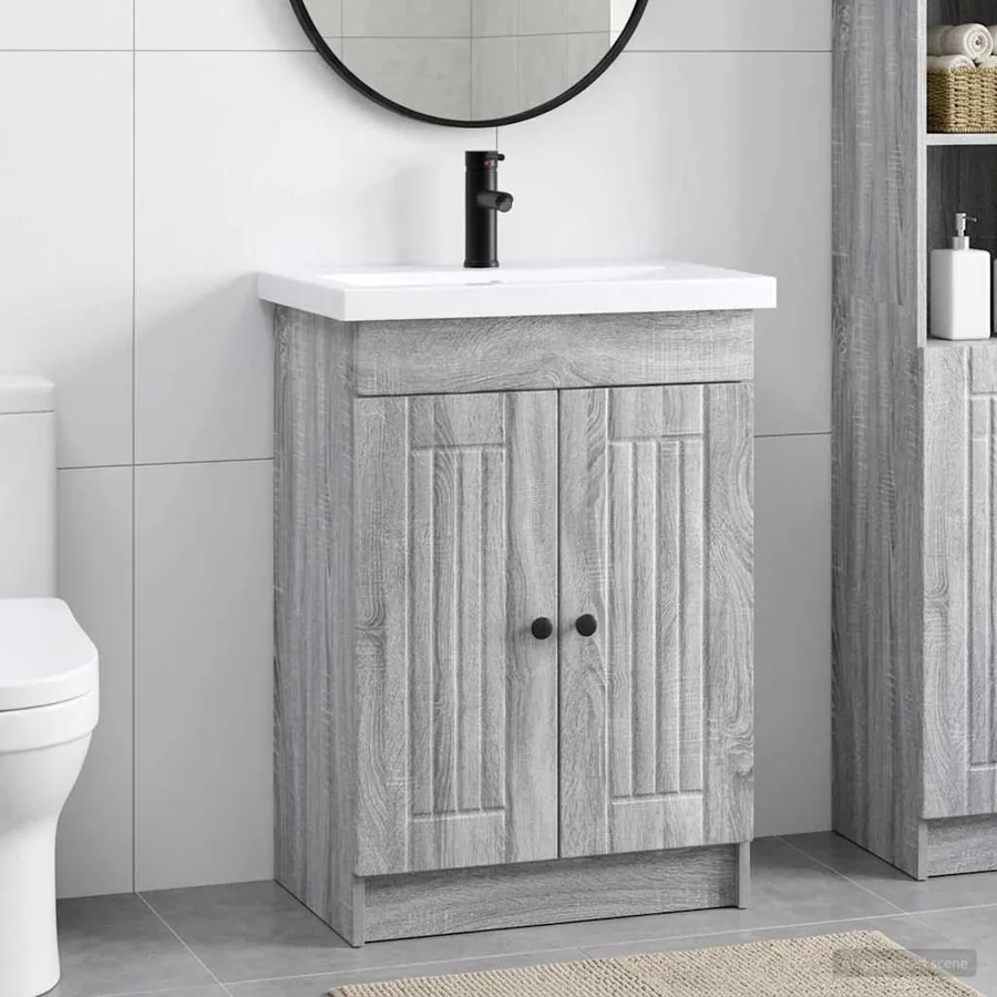 Ensemble de mobilier de salle de bain Sonoma gris