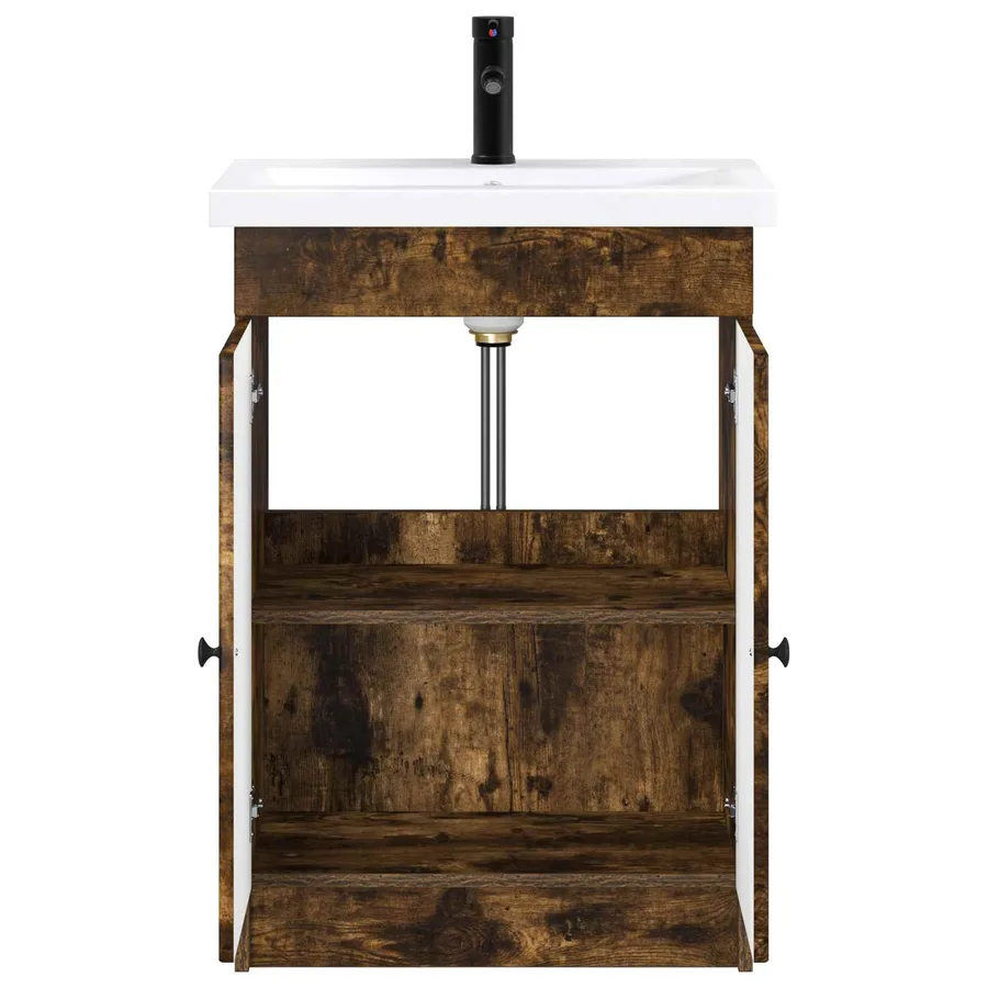 Ensemble de mobilier de salle de bain Chêne fumé - 3