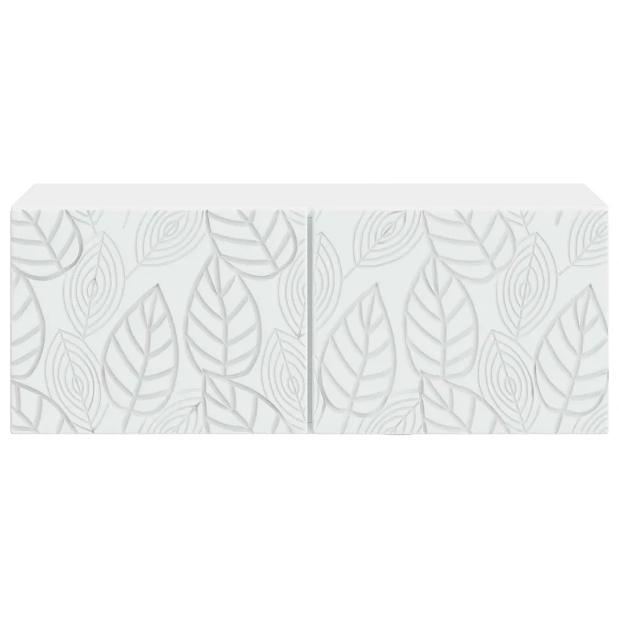 Meuble TV mural 78,5 x 41 x 30 cm Blanc Bois d'ingénierie - 5
