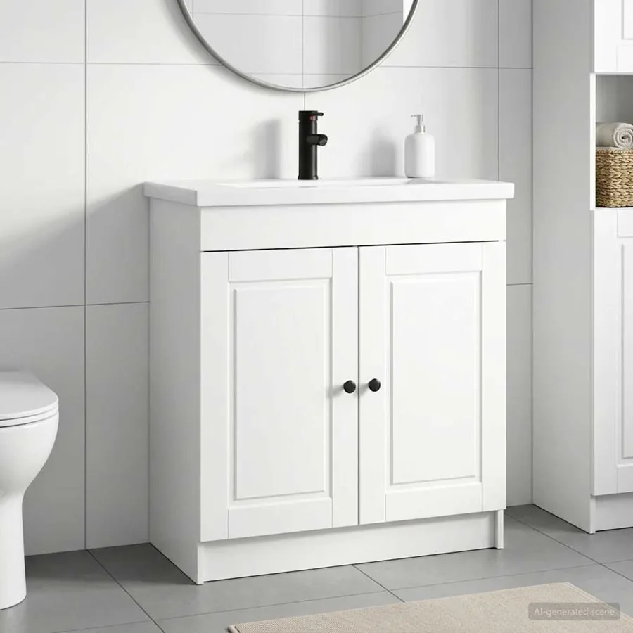 Ensemble de mobilier de salle de bain Blanc brillant