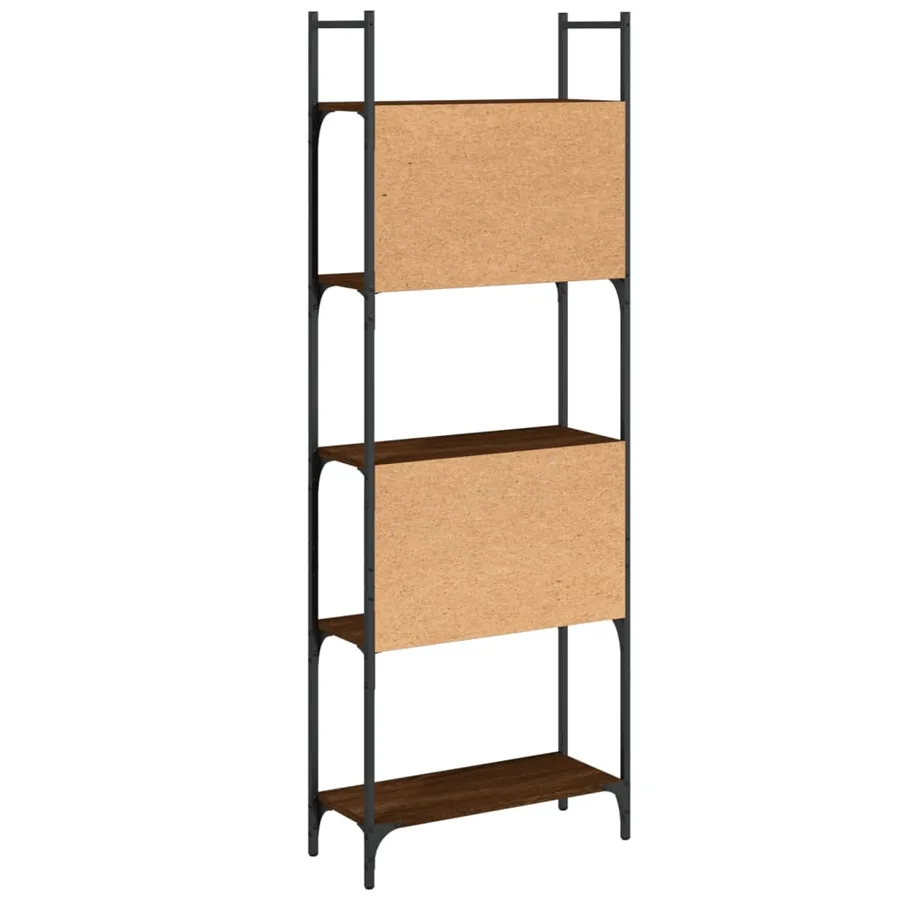 Bibliothèque à 5 niveaux chêne marron 60,5x24x166,5 cm - 7