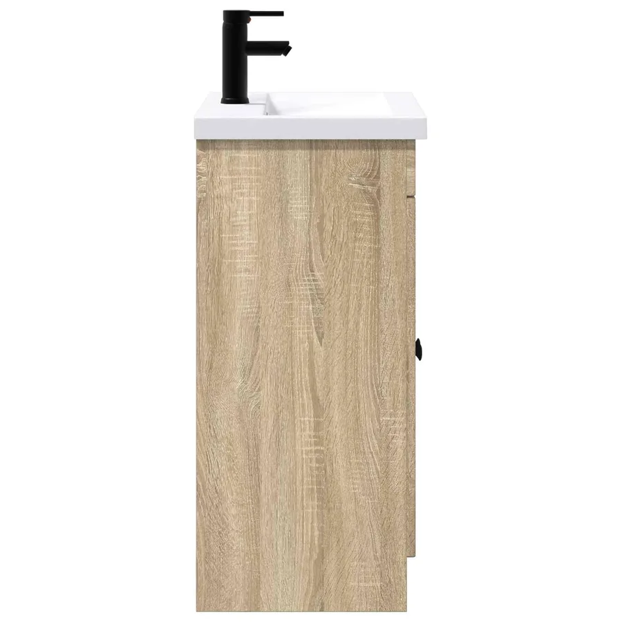 Ensemble de mobilier de salle de bain Chêne Sonoma - 6