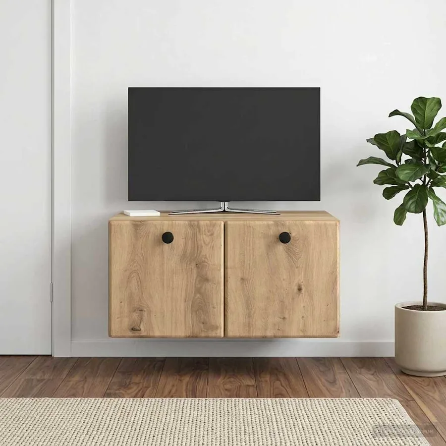 Meuble TV mural 59,5 x 41 x 30 cm Chêne artisanal