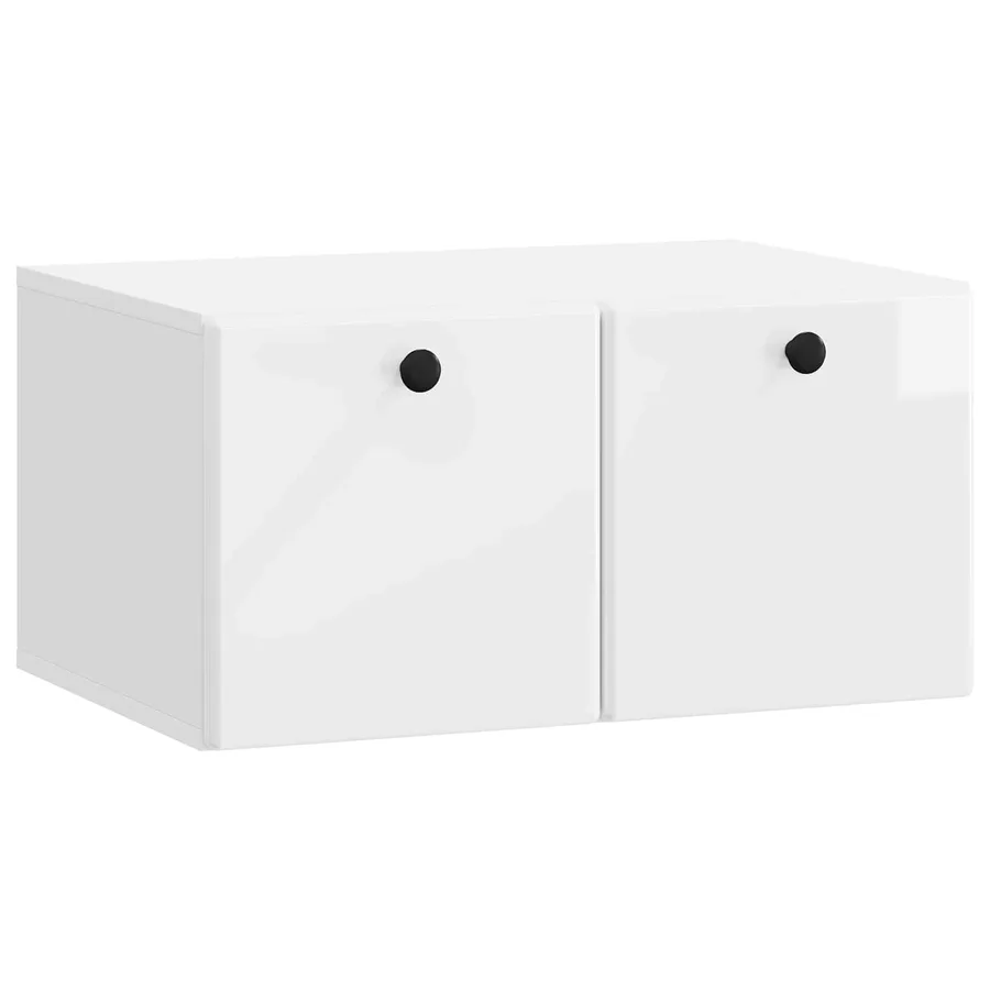 Meuble TV mural 59,5 x 41 x 30 cm Blanc brillant - 2