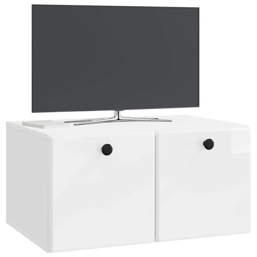 Meuble TV mural 59,5 x 41 x 30 cm Blanc brillant - 3