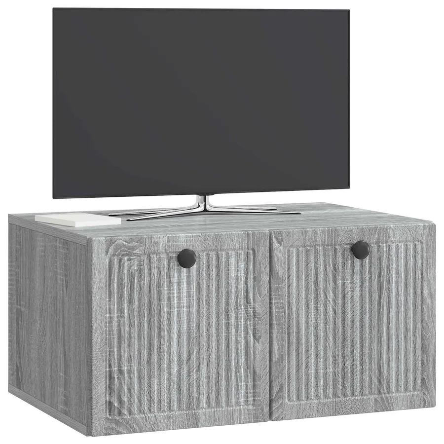 Meuble TV mural Sonoma gris 59,5 x 41 x 30 cm Bois d'ingénierie - 3
