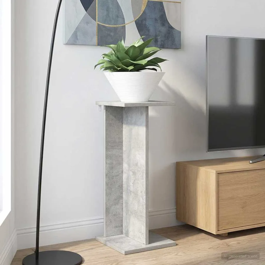 Support de Plante 2 pc Gris Béton 25 x 25,5 x 60,5 cm - 4