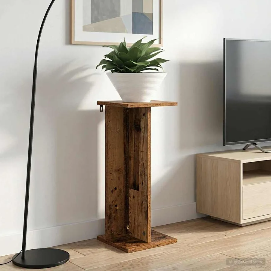Support de Plante 2 pc Bois ancien 25 x 25,5 x 60,5 cm
