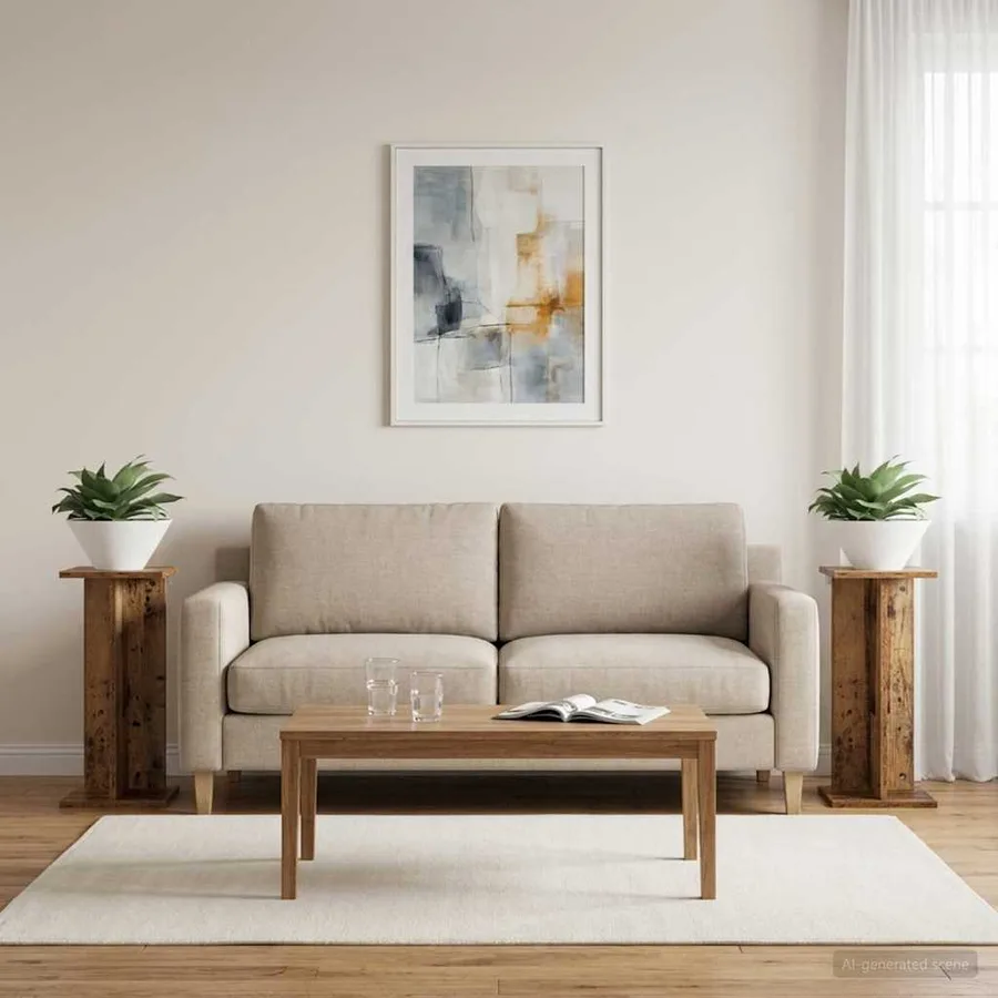 Support de Plante 2 pc Bois ancien 25 x 25,5 x 60,5 cm - 4