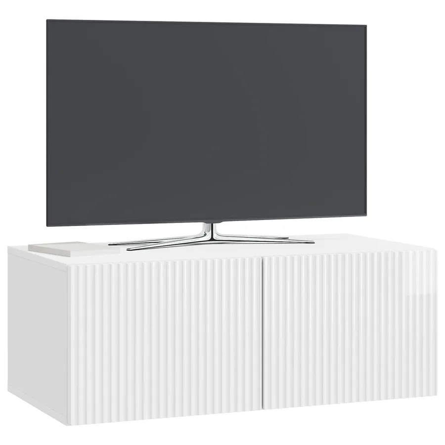 Meuble TV mural Montage mural Blanc brillant 78,5 x 41 x 30 cm - 3