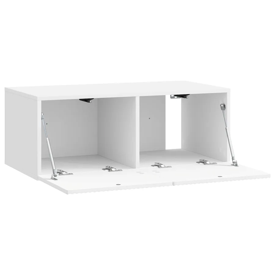 Meuble TV mural Montage mural Blanc brillant 78,5 x 41 x 30 cm - 5