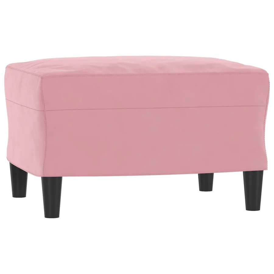 Fauteuil avec repose-pied Rose 60 cm Velours - 5
