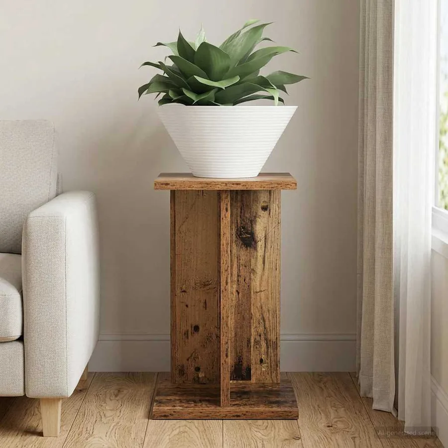 Support de Plante Bois ancien 25 x 25,5 x 40,5 cm - 4