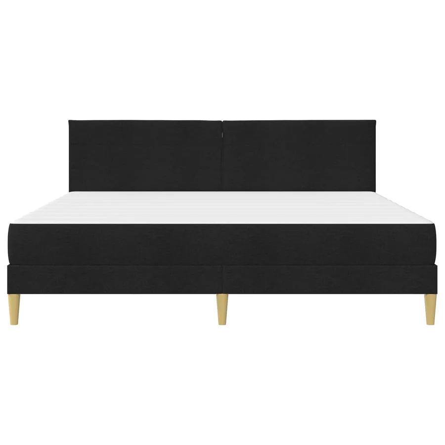 Cadre de lit Noir 180 x 200 cm Polyester - 6