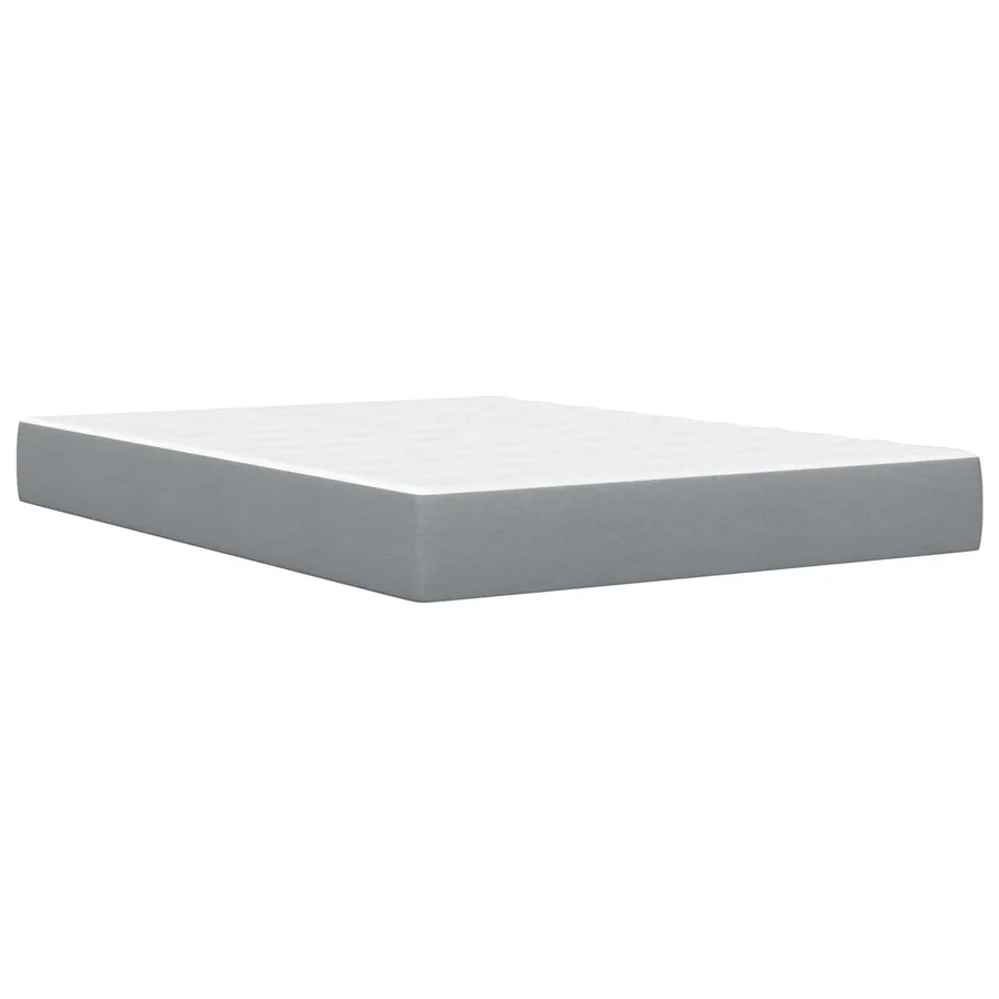 Cadre de lit vidaXL Gris clair 120 x 190 cm Polyester - 5