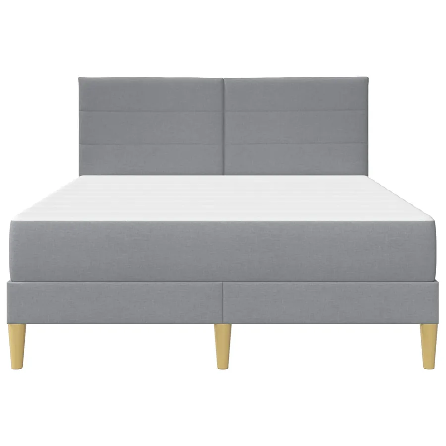 Cadre de lit vidaXL Gris clair 120 x 190 cm Polyester - 6
