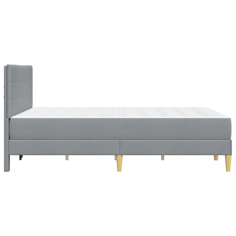 Cadre de lit vidaXL Gris clair 120 x 190 cm Polyester - 7