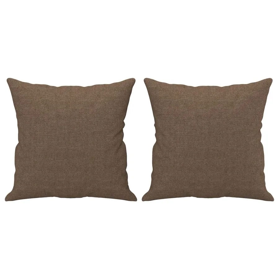 Canapé 2 places avec oreillers décoratifs marron 140 cm tissu - 5