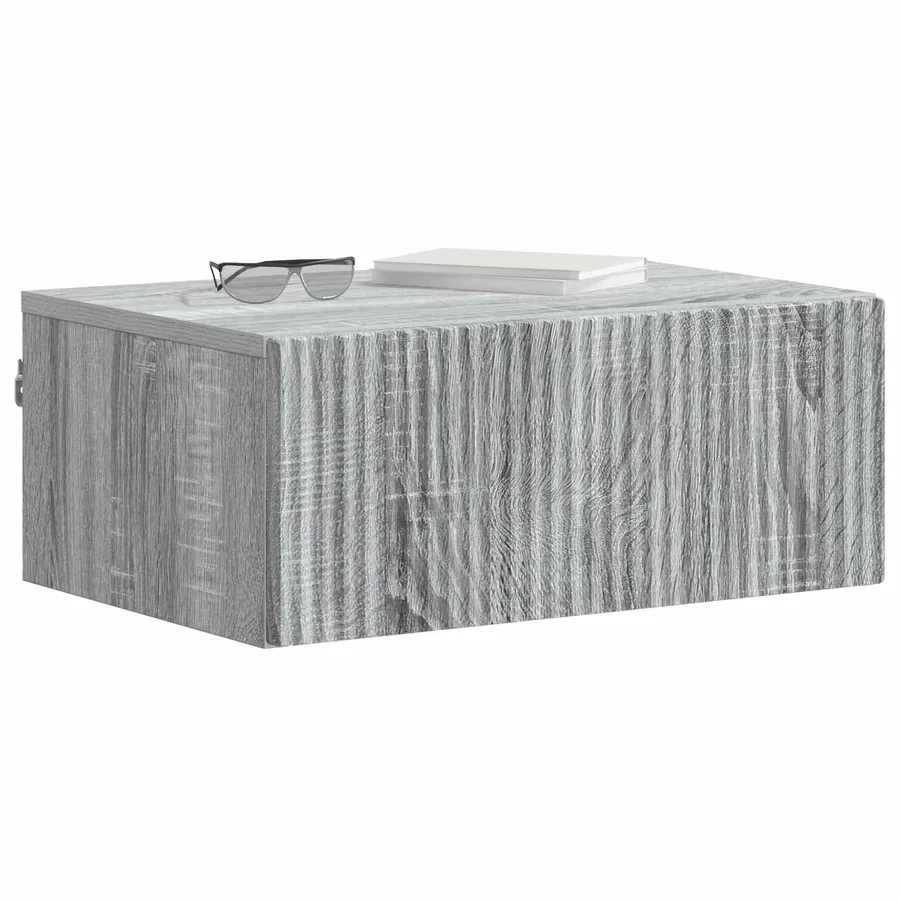 Cabinet de chevet mural Sonoma gris 49 x 34,5 x 20 cm - 3