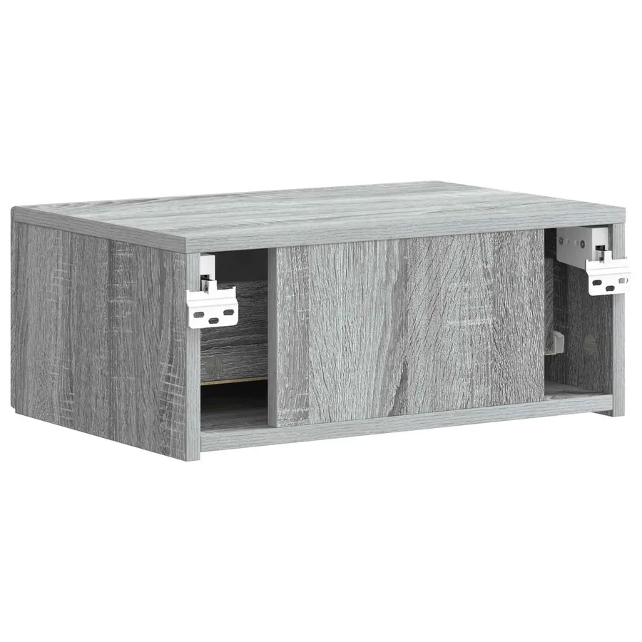Cabinet de chevet mural Sonoma gris 49 x 34,5 x 20 cm - 7