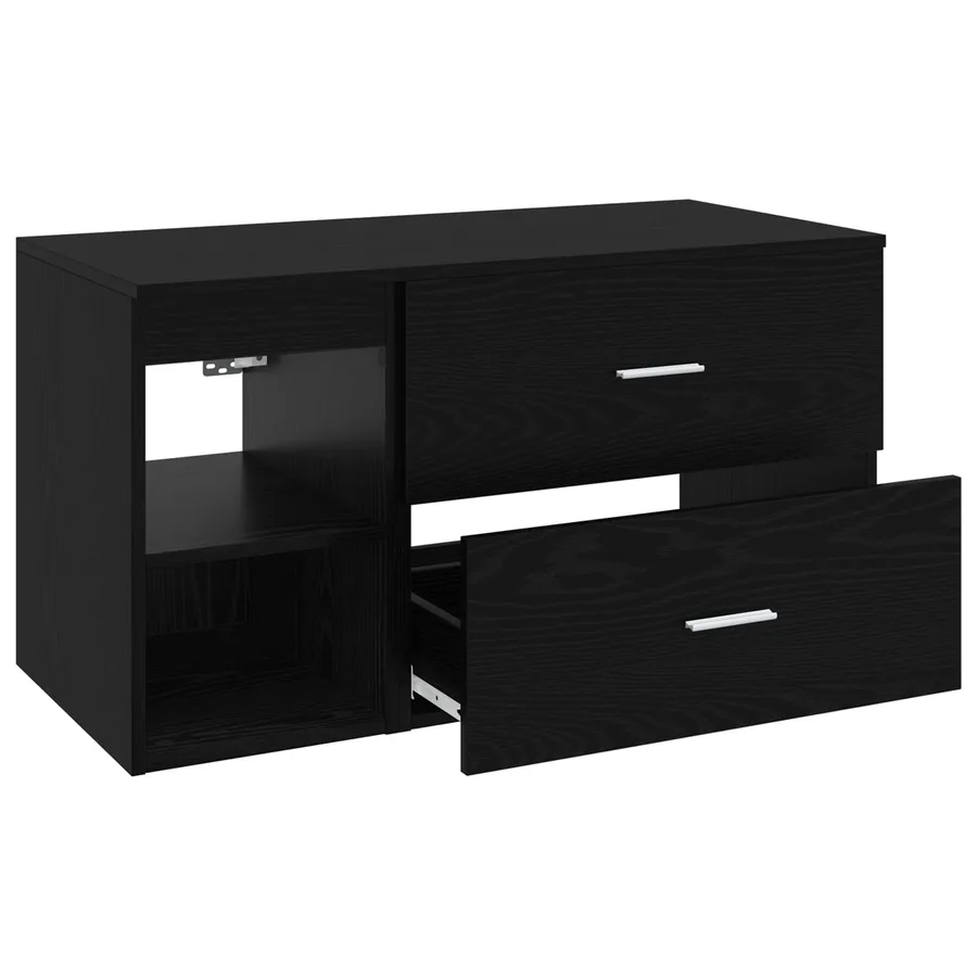 Ensemble de mobilier de salle de bain 2 pcs Chêne noir - 4