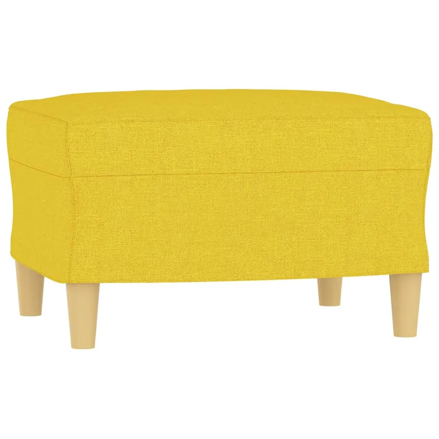 Ensemble de canapés 3 pcs avec coussins Jaune clair Tissu - 5